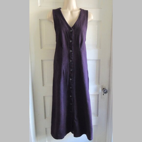 Vintage Mishi Purple Lagenlook Shift Dress S *Runs L - Picture 1 of 7